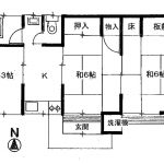 和室はフローリングに変更済み(間取)
